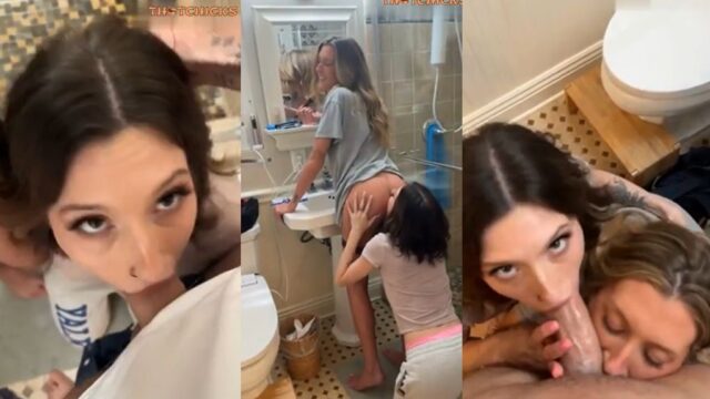 Addison Vodka Threeway Bathroom Sex With Ellemarz
